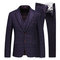 Plaid costume blazer costumes pour hommes veste + pantalon + gilet 3 pièces gentleman