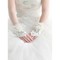 Satin perles ivoire Gants de mariée de luxe