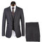 Tailleur grande taille gentleman 3 pièces veste + pantalon + gilet noir hommes costumes