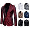 Et automne mode nouveaux hommes costume imprimer slim convient blazers veste manteau fleur