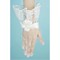 Tulle Floral Blanc Chic | Gants de mariée modernes