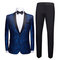 Veste marié slim fit costumes pour hommes 2 pièces costumes de mariage pour hommes noir