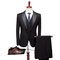 Noir ensemble marié hommes costume gilet mariage 3 pièces costumes