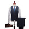 Slim fit costumes pour hommes asiatique taille 3 pièces plaid décontractés costume
