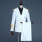 Costumes slim fit hommes double boutonnage costumes hommes bleu marine blazer