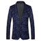 Imprimé blazer hommes smoking mâle vestes asiatique taille