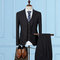 Veste + pantalon + gilet hommes blazer slim rayure de bal costume homme