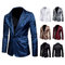 Et automne mode nouveaux hommes costume imprimer slim convient blazers veste manteau fleur