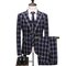 Costume homme slim fit costumes blazers annuel réunion plaid hommes costumes 3 pièce