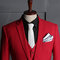 Formelle costumes de mariage pour hommes rouge costume tailleur veste avec pantalon