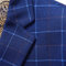 Costumes pour mariage dernier affaires plaid costume bleu hommes 3 pièces