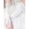 Satin blanc Application Gants de mariée élégante