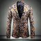 Mode asiatique taille imprimé hommes blazers pour homme floral costume