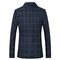 Simple bouton événement réunion costumes blazers plaid hommes vestes hommes gris