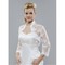 Organza blanc dentelle luxueuse ourlet Bolero