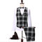 Costume hommes plaid costume terno bureau classique robe de mariée