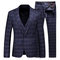 Ensemble slim fit mariage hommes costumes plaid 3 pièces hommes costumes marque un bouton