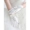 Avec Crystal White Satin Chic | Gants de mariée modernes