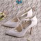 Chaussures de mariage romantique talons hauts printemps taille réelle du talon 3.54 pouce