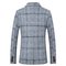 Simple bouton événement réunion costumes blazers plaid hommes vestes hommes gris