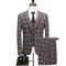 Slim fit hommes costume costume homme 5xl 3 pièces costumes hommes plaid de luxe