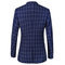 Plaid costume printemps pour mariage veste la taille européenne costumes bleu