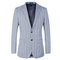 Rayé blazers costume 2 boutons homme pour mariage bleu