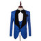 Ensemble gilet affaires formelle s-5xl 3 pièces costumes bleu