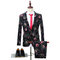 Ensemble slim fit hommes costumes 2 pièces impression florale smoking hommes costume