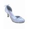 Bien avec haut en satin nuptiale ronde de chaussures