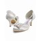 Avec Fine ronde de haut en satin chaussures de mariée