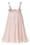 Robe cortège fille naturel de princesse manche nulle en chiffon jusqu'au sol