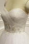 Robe de mariée naturel en satin textile en tulle ligne a col en forme de cœur
