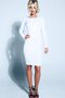 Robe de cocktail simple avec nœud à boucles sans dos noeud de longueur à genou