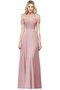 Robe de soirée en satin extensible exquis avec chiffon formelle vintage