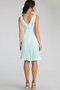 Robe demoiselle d'honneur plissé v encolure avec sans manches avec chiffon ligne a
