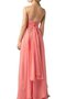 Robe demoiselle d'honneur avec chiffon avec zip ruché longueur au ras du sol a-ligne