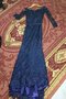 Robe de bal romantique vintage de sirène de traîne courte avec manche longue