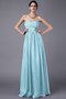 Robe demoiselle d'honneur longue plissage avec chiffon manche nulle avec fronce