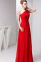 Robe demoiselle d'honneur simple avec fleurs en chiffon manche nulle ligne a