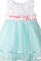 Robe cortège fille plissage manche nulle textile en tulle ligne a avec fleurs