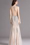 Robe de bal en forme textile en tulle col en bateau avec perle manche nulle