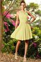 Robe demoiselle d'honneur avec fleurs avec zip manche nulle a-ligne de princesse