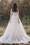 Robe de mariée en tulle en plage de princesse avant-gardiste naturel