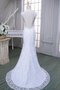 Robe de mariée longue manche nulle en dentelle en satin de sirène
