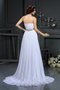 Robe de mariée longue fermeutre eclair de princesse ligne a manche nulle