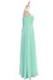 Robe demoiselle d'honneur plissage croisade col en forme de cœur manche nulle jusqu'au sol