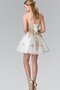 Robe de graduation plissage manche nulle avec perle appliques textile en tulle