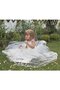 Robe cortège fille en tulle en dentelle avec fleurs de mode de bal avec manche courte