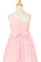 Robe cortège fille ligne a manche nulle avec fleurs ruché